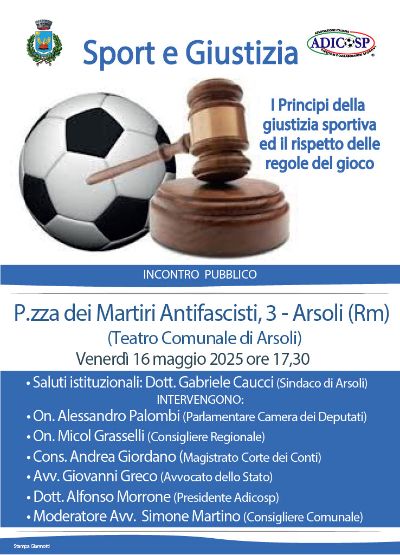Volantino Sport e Giustizia
